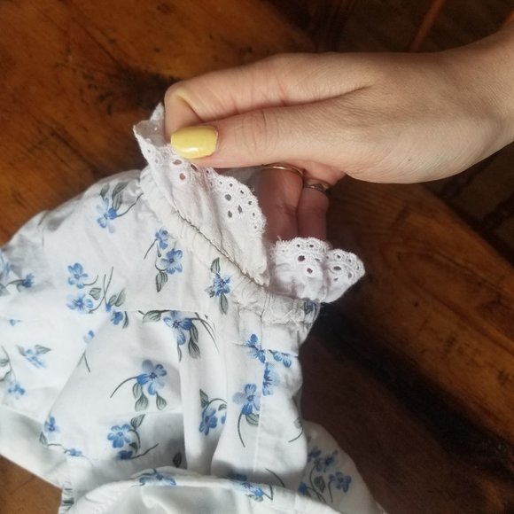 Cotton cropped floral corset top - Picture 6 of 8